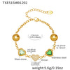 Wholesale Dopamine Jewelry Set Light Luxury Style Stainless Steel Zircon 18K Gold Plated Heart Necklace And Bracelet For Women