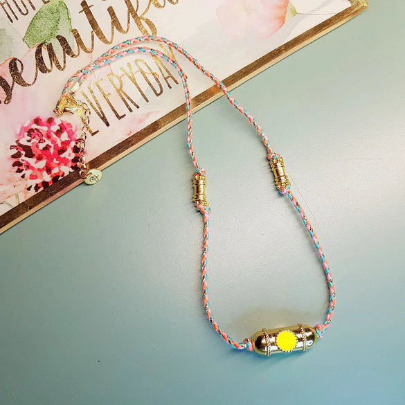 Wholesale Dopamine Necklace Brass Copper Geometric Electroplating Cylindrical Unisex
