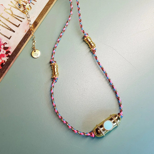 Wholesale Dopamine Necklace Brass Copper Geometric Electroplating Cylindrical Unisex