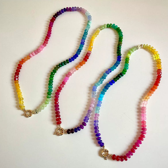 Wholesale Dopamine Necklace Stainless Steel Geometric Pendant Electroplated Diy Beaded For Women