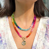 Wholesale Dopamine Necklace Stainless Steel Geometric Pendant Electroplated