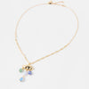 Wholesale Dopamine Stainless Steel Necklace With Colorful Zircon Cloud Pendant Vacuum Sealed In Furnace 18K Color Retention Simple Minimalist Unisex Electroplating