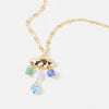 Wholesale Dopamine Stainless Steel Necklace With Colorful Zircon Cloud Pendant Vacuum Sealed In Furnace 18K Color Retention Simple Minimalist Unisex Electroplating