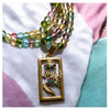 Wholesale Dopamine Tarot Necklace Copper Heart Sun Moon Crown Pattern Set With Diamonds