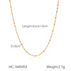 Wholesale Dopamine Women's Clavicle Chain Necklace Handmade With Colorful Natural Stone Beads And Geometric Pattern Stainless Steel