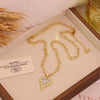 Wholesale Double Color Love Cross Heart Shape Copper Microinlaid Zircon Pendant Necklace Accessories