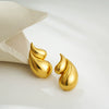Wholesale Double Drop Earrings Copper Plated Gold White Diamond For Women Personality Minimalist Style