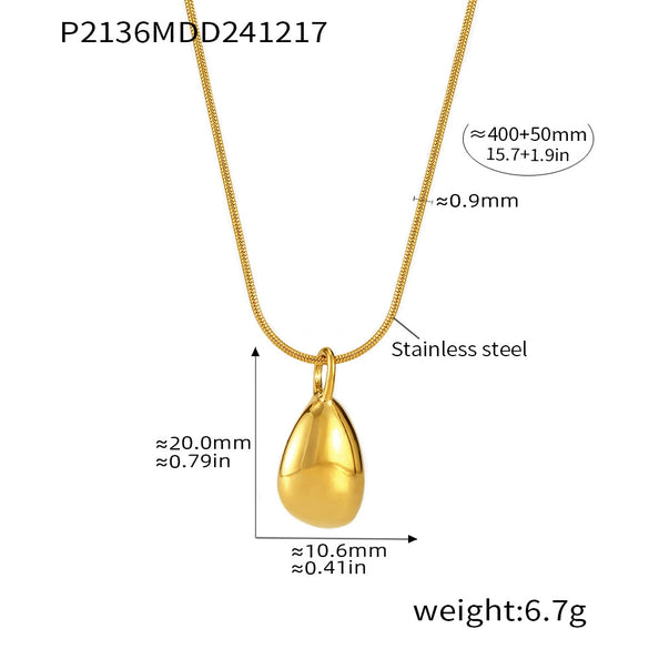 Wholesale Double Layer Bead Necklace Stainless Steel Pvd Electroplated Geometric Light Luxury Fashion Jewelry