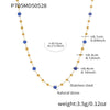 Wholesale Double Layer Chain Clavicle Necklace Stainless Steel Geometric Pattern Thick Gold Electroplated For Women