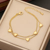 Wholesale Double Layer Love Clavicle Chain Heart Shaped Stainless Steel Necklace With Electroplating For Women