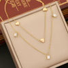 Wholesale Double Layer Love Clavicle Chain Heart Shaped Stainless Steel Necklace With Electroplating For Women