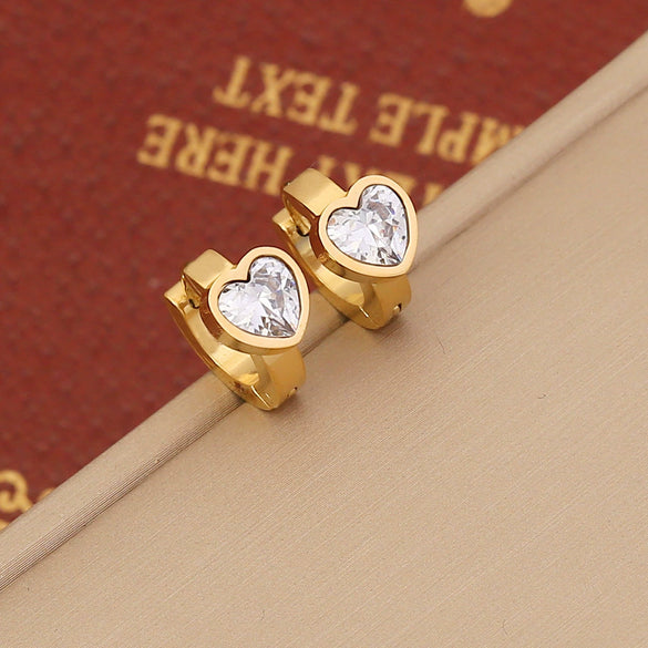 Wholesale Double Layer Love Clavicle Chain Heart Shaped Stainless Steel Necklace With Electroplating For Women