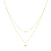 Wholesale Double Layer Small Silver Ball Pendant Necklace In S925 Sterling Silver With Geometric Pattern And Electroplating For Women