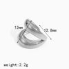 Wholesale Double Layer Titanium Steel Ear Clip Earrings With Geometric Pattern And Electroplating Simple Style