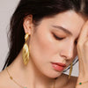 Wholesale Double Shell Long Earrings Stainless Steel Pvd Electroplated Geometric Light Luxury Women's Accessories