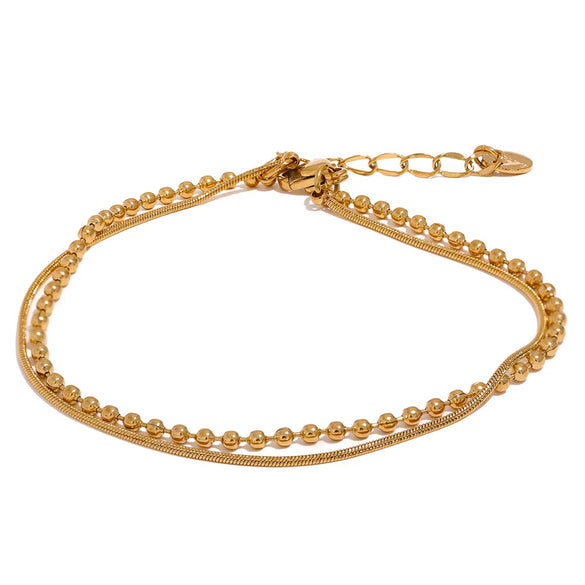 Wholesale Double Titanium Steel Electroplated Bracelet For Girls Light Luxury Style Fashion Jewelry