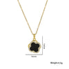 Wholesale Doublelayer Clover 360Degree Rotating Ochain Necklace Titanium Steel Electroplated In Vacuum Furnace For Women
