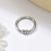 Wholesale Doublelayer Knotted Winding Geometric Stainless Steel Electroplated Opening Ring Unisex Hand Jewelry