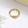 Wholesale Doublelayer Knotted Winding Geometric Stainless Steel Electroplated Opening Ring Unisex Hand Jewelry