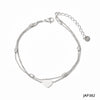 Wholesale Doublelayer Love Beach Anklet Vintage Peach Heart Stainless Steel Anklet Accessories Gift For Girlfriends