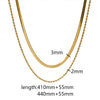 Wholesale Doublelayered Geometric Stainless Steel Blade Chain Necklace For Women With Pvd Furnace Vacuum Real Gold Plating