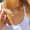 Wholesale Doublelayered Geometric Stainless Steel Blade Chain Necklace For Women With Pvd Furnace Vacuum Real Gold Plating