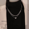 Wholesale Doublelayered Starshaped Geometric Twist Chain Necklace For Women With Vacuum Plating In Furnace