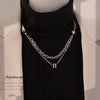 Wholesale Doublelayered Starshaped Geometric Twist Chain Necklace For Women With Vacuum Plating In Furnace