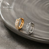 Wholesale Doublerow Zircon Earrings Alloy Electroplating Minimalist Style For Women