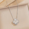 Wholesale Doublesided Laser Electroplated Titanium Steel Necklace With Fourleaf Clover Heart Water Drop Bell Patterns Unisex Light Luxury Geometric Jewelry
