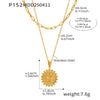 Wholesale Doublesided Round Peach Heart English Letter Pendant Necklace For Women Stainless Steel Titanium Steel Electroplated Geometric