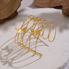 Wholesale Dragonfly Open Bracelet Stainless Steel 18K Gold Plated Elegant Animal Style Hand Accessory