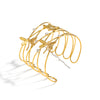 Wholesale Dragonfly Open Bracelet Stainless Steel 18K Gold Plated Elegant Animal Style Hand Accessory