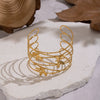 Wholesale Dragonfly Open Bracelet Stainless Steel 18K Gold Plated Elegant Animal Style Hand Accessory