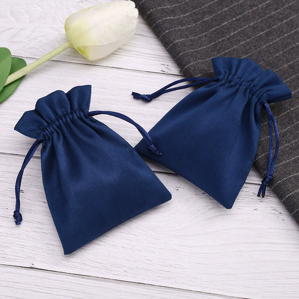 Wholesale Drawstring Cloth Jewelry Storage Bag Suede Flannel Material