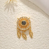 Wholesale Dream Catcher Projection Necklace Pendant Copper Electroplated Heart Shape Flower Small And Fresh Style