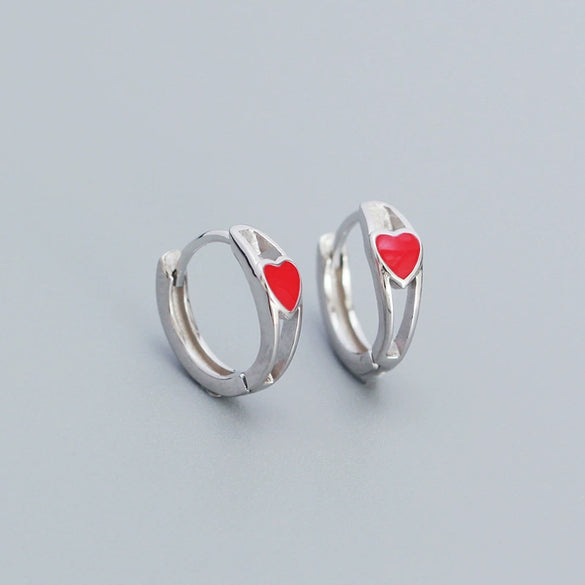 Wholesale Drop Earrings 925 Silver Geometric Love Glaze Electroplating For Women