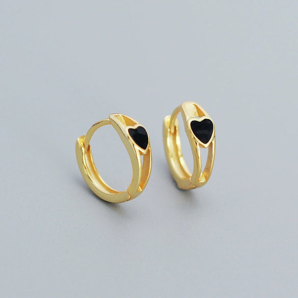 Wholesale Drop Earrings 925 Silver Geometric Love Glaze Electroplating For Women