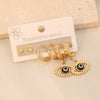 Wholesale Drop Oil Heart Shaped Stainless Steel Earrings For Women