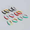 Wholesale Drop Oil Ushaped Geometric Style S925 Silver Earrings For Women