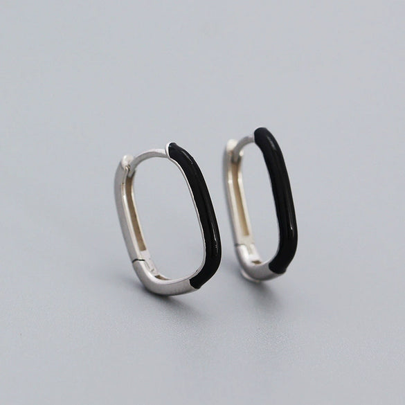 Wholesale Drop Oil Ushaped Geometric Style S925 Silver Earrings For Women