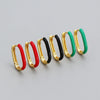 Wholesale Drop Oil Ushaped Geometric Style S925 Silver Earrings For Women
