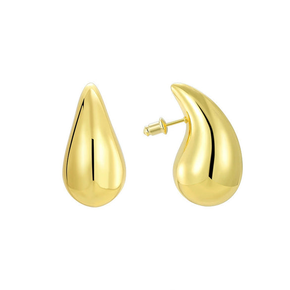 Wholesale Drop Shape Copper Metal Electroplating Women's Wind Earrings