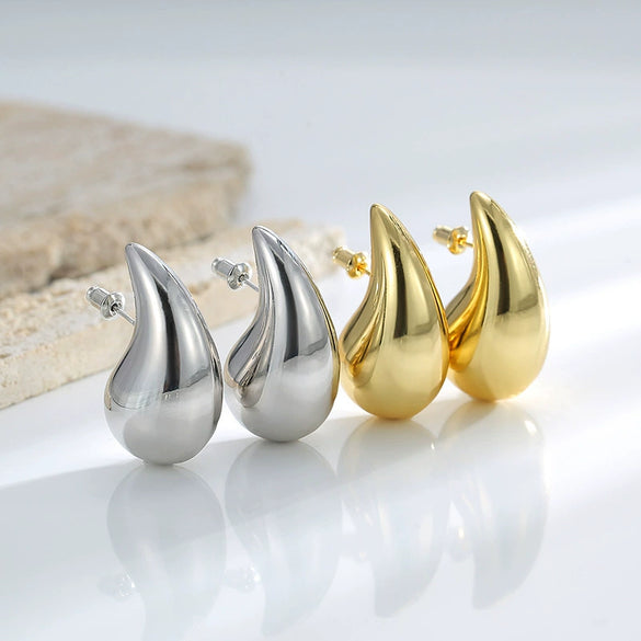 Wholesale Drop Shape Copper Metal Electroplating Women's Wind Earrings