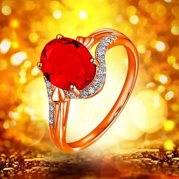 Wholesale Drop Shape Imitation Natural Tanzanite Green Diamond Sapphire Red Diamond Open Ring With Electroplating Design