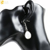 Wholesale Drop Shape Natural Semiprecious Stone And Copper Women's Earrings Minimalist Style