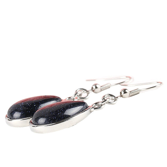 Wholesale Drop Shape Natural Semiprecious Stone And Copper Women's Earrings Minimalist Style