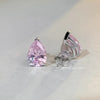 Wholesale Drop Shape Pink Diamond S925 Sterling Silver Earrings Light Luxury Style
