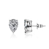 Wholesale Drop Shape Pink Diamond S925 Sterling Silver Earrings Light Luxury Style