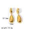 Wholesale Drop Shape Stainless Steel Ladies Jewelry Joker Earrings Fashion Niche Temperament